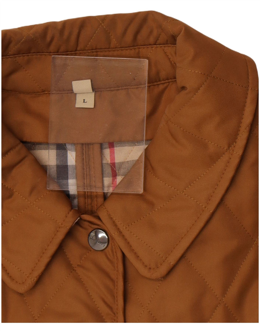 Женская стеганая куртка Burberry UK 16, большой размер, бежевый хлопок