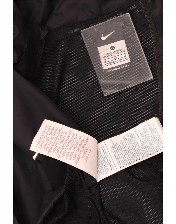 Дождевик с капюшоном Nike для мальчиков 13–14 лет XL, черный нейлон