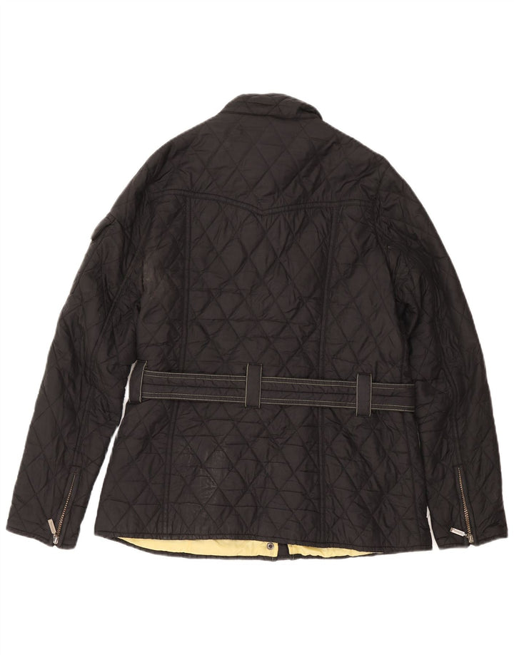 Женская стеганая куртка Barbour UK 14, большая черная