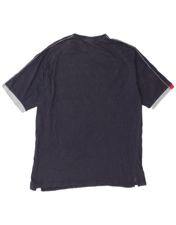 Мужская футболка с рисунком Lotto, Великобритания, 42/44 XL, темно-синий, хлопок