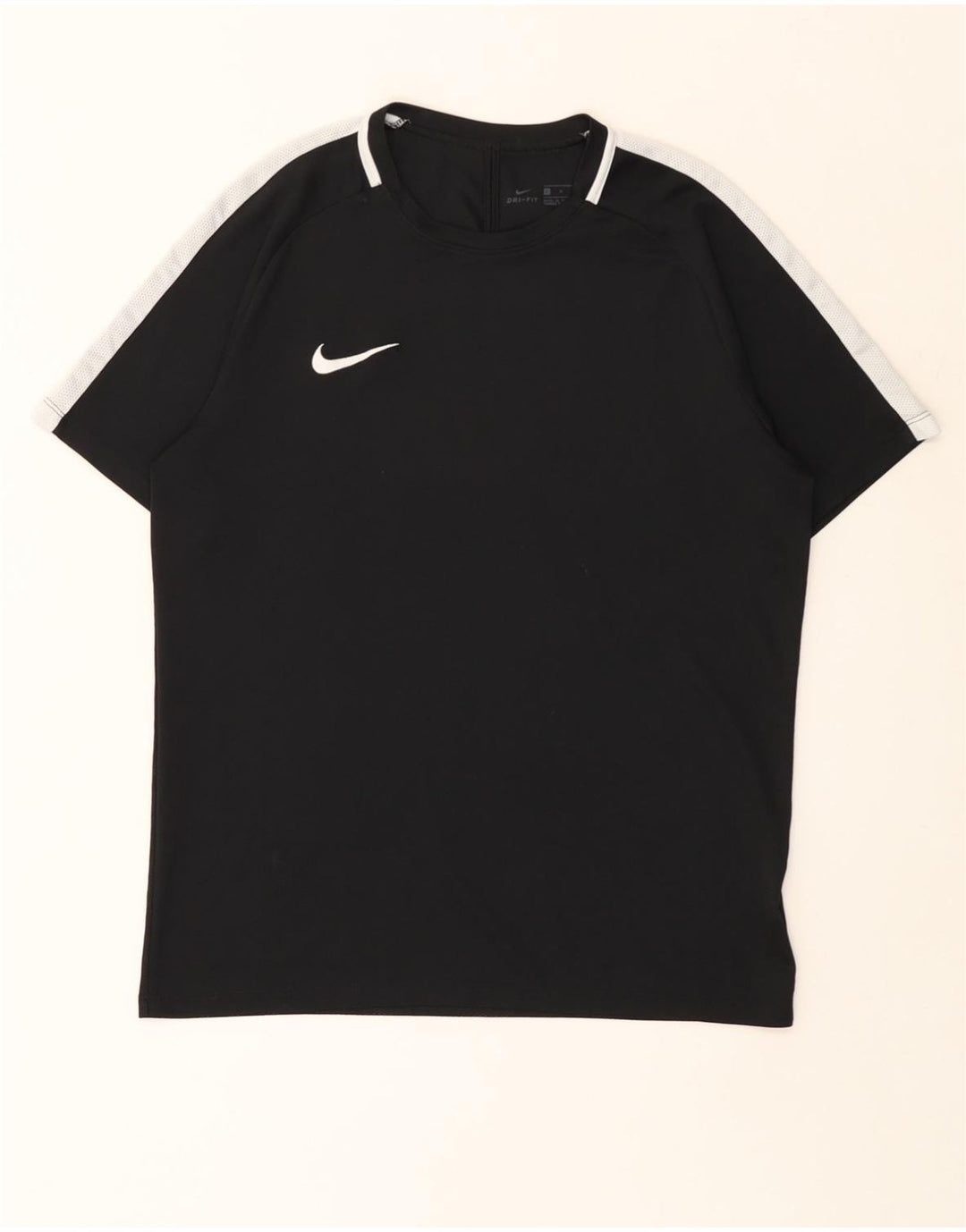 Женская футболка NIKE Dri Fit UK 16, большой черный полиэстер с цветными блоками