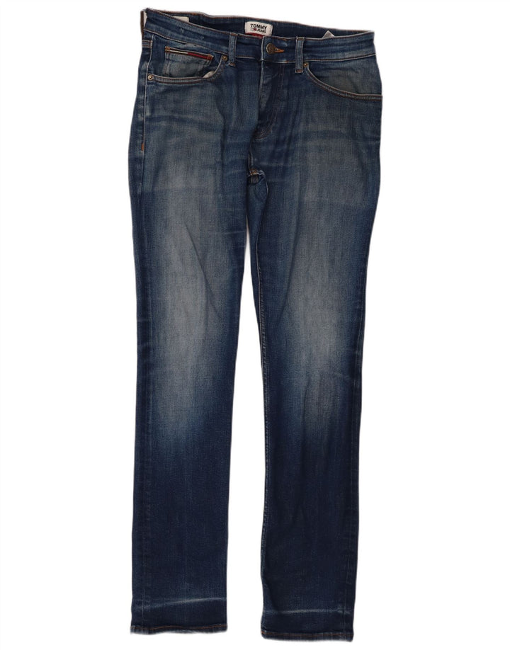 Мужские узкие джинсы Tommy Hilfiger W31 L32 синие, хлопок