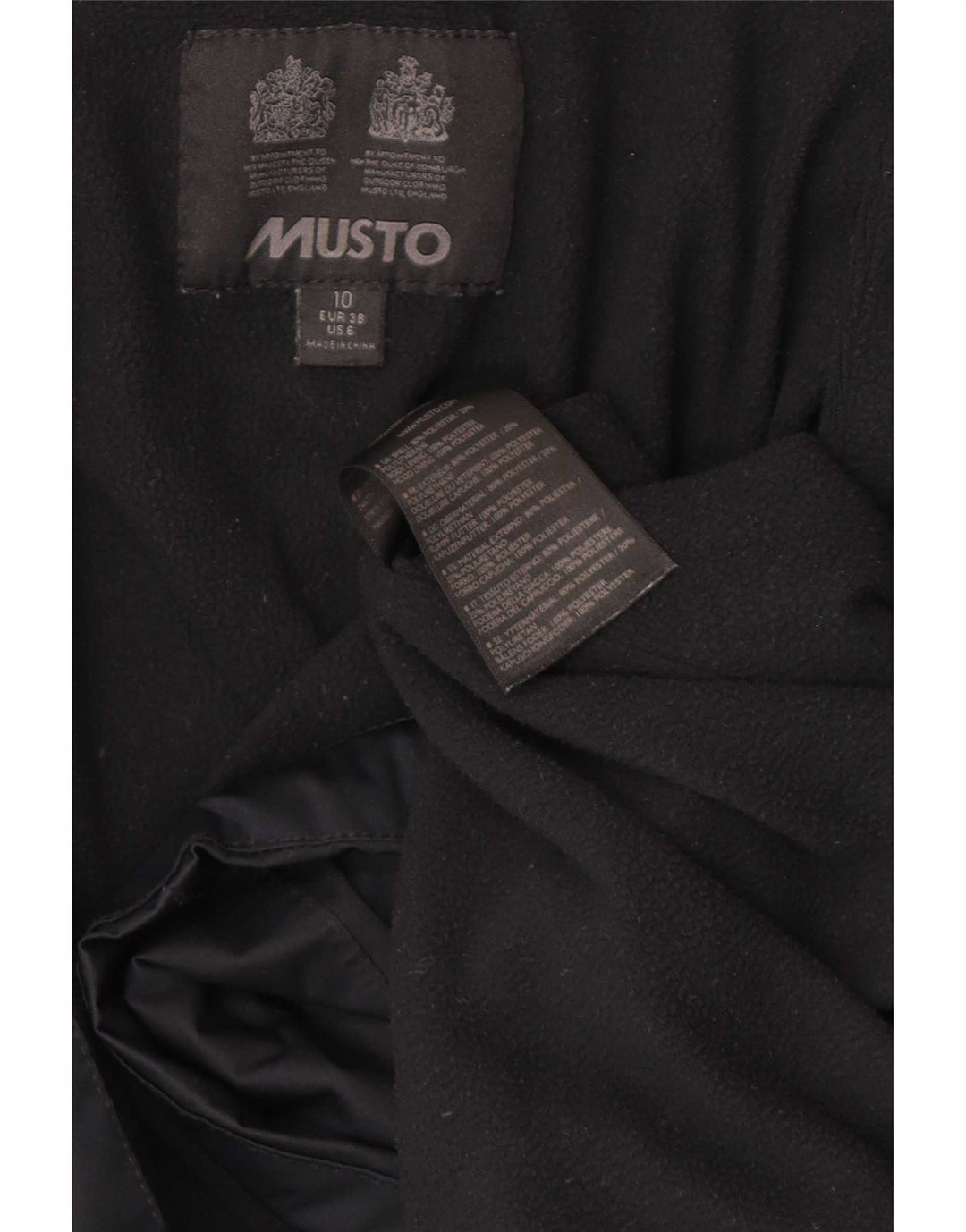 Женская ветровка большого размера с капюшоном Musto UK 10, маленькая черная