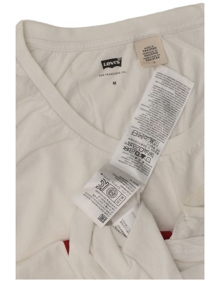 Женский жилет с рисунком LEVI'S UK 14, средний белый хлопок, хлопок
