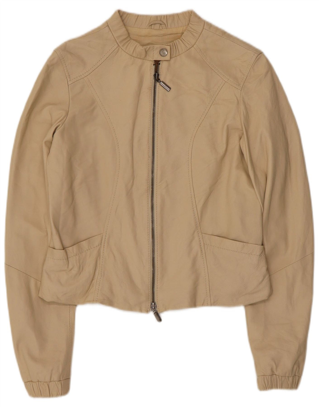 CONBIPEL Женская кожаная куртка IT 42 Medium Beige Leather