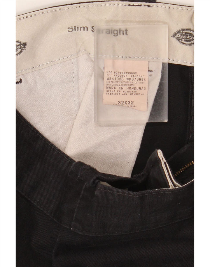 Мужские узкие шорты чинос Dickies W32, средний черный полиэстер