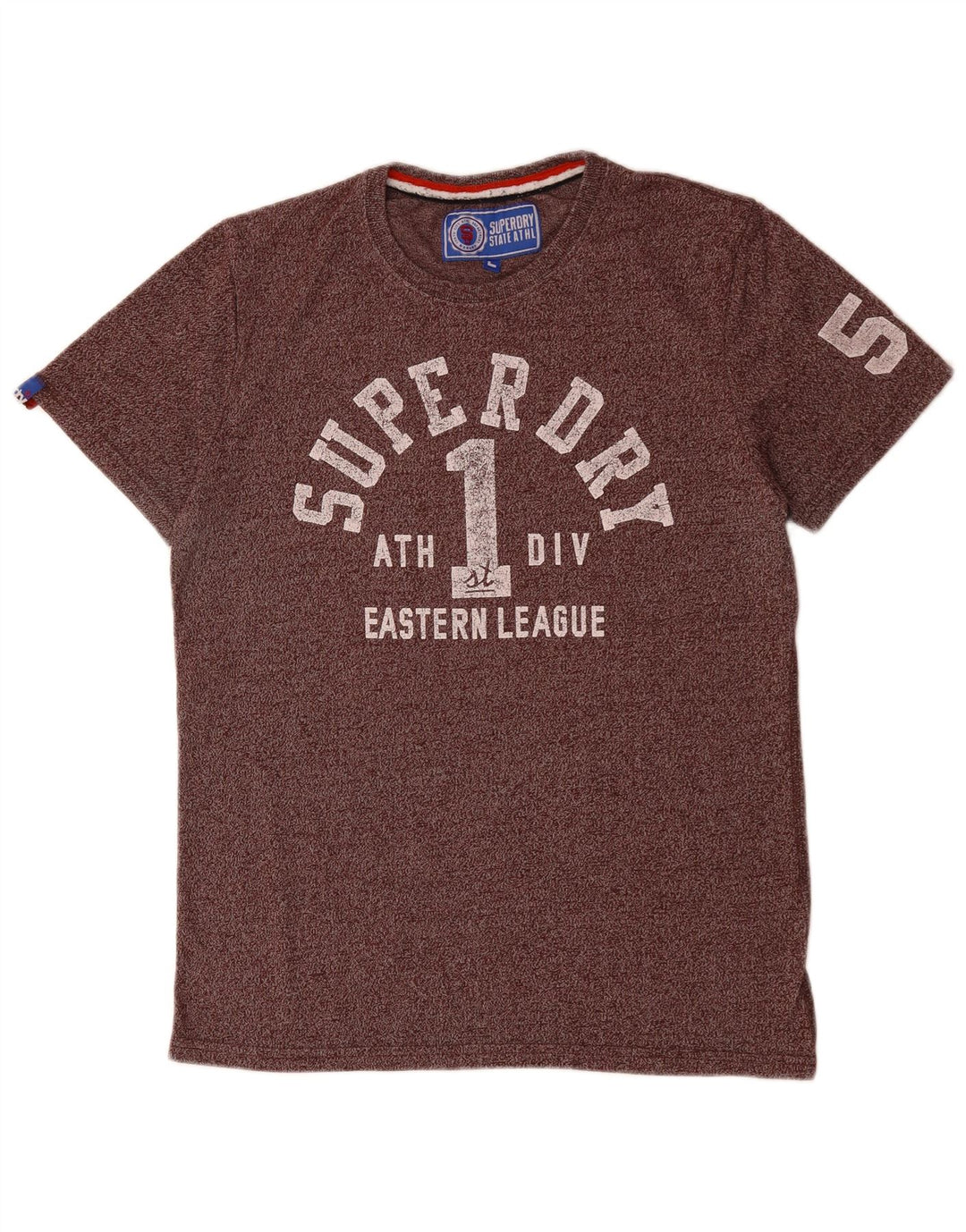 SUPERDRY Мужская футболка с рисунком, большой хлопок, фиолетовый в крапинку