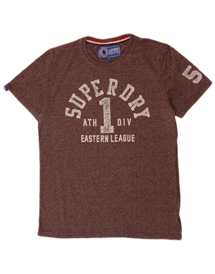 SUPERDRY Мужская футболка с рисунком, большой хлопок, фиолетовый в крапинку