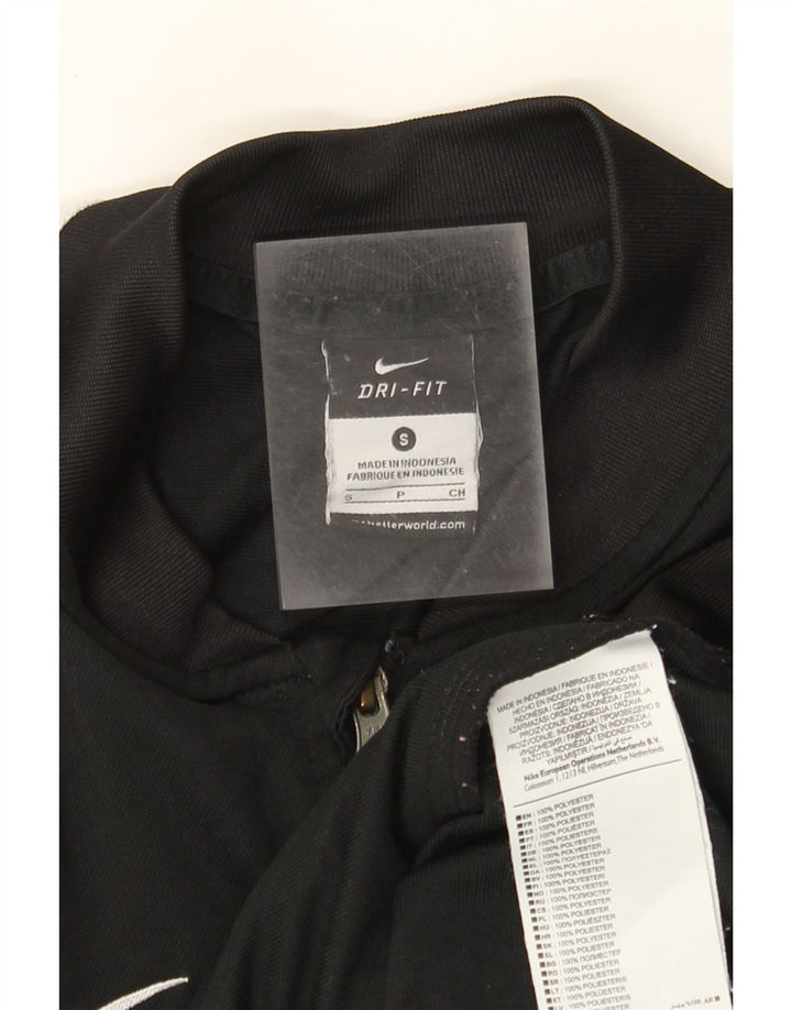 Мужская спортивная куртка Nike Dri Fit, маленькая черная полиэстер с цветными блоками