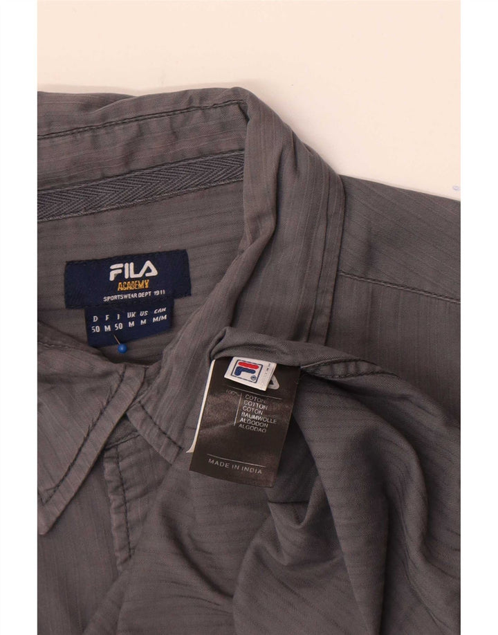 Мужская рубашка Fila из хлопка среднего серого цвета