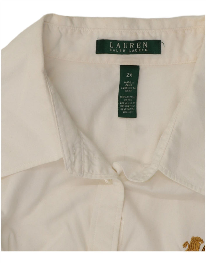 Женская рубашка RALPH LAUREN UK 20 2XL, белый хлопок