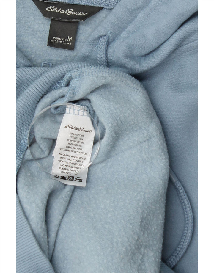 Женский свитер с капюшоном на молнии Eddie Bauer UK 14, средний синий, вискоза