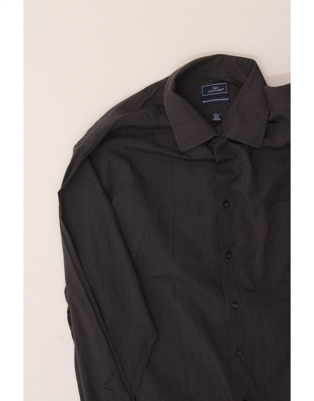 DOCKERS Mens Shirt Size 16/16 1/2 Large Grey Cotton Vintage Dockers and Second-Hand Dockers from Messina Hembry 