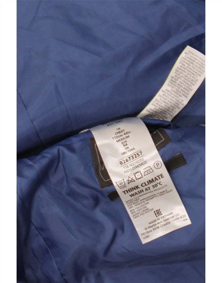 Мужской пиджак приталенный пиджак MARKS & SPENCER UK 44 2XL темно-синий