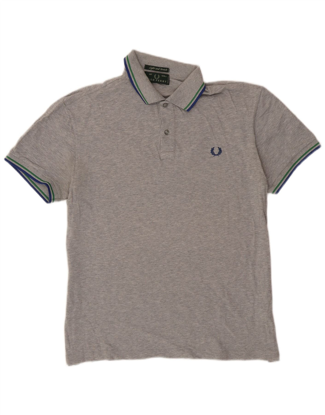 Мужская рубашка-поло Fred Perry в большую серую полоску из хлопка