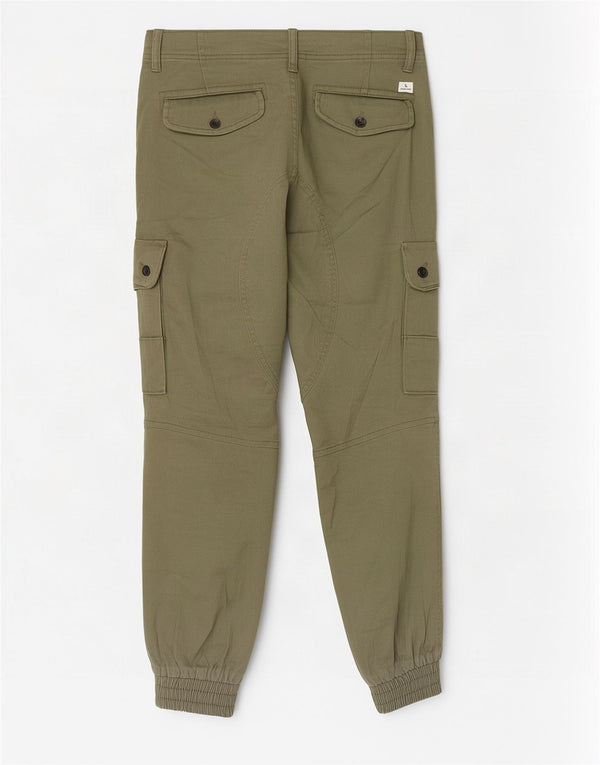 Мужские брюки-карго Jack & Jones Paul Tapered Joggers W30 L26, хлопок цвета хаки