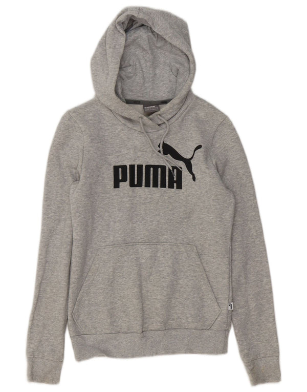 Женский джемпер с капюшоном Puma UK 6 XS, серый хлопок в крапинку