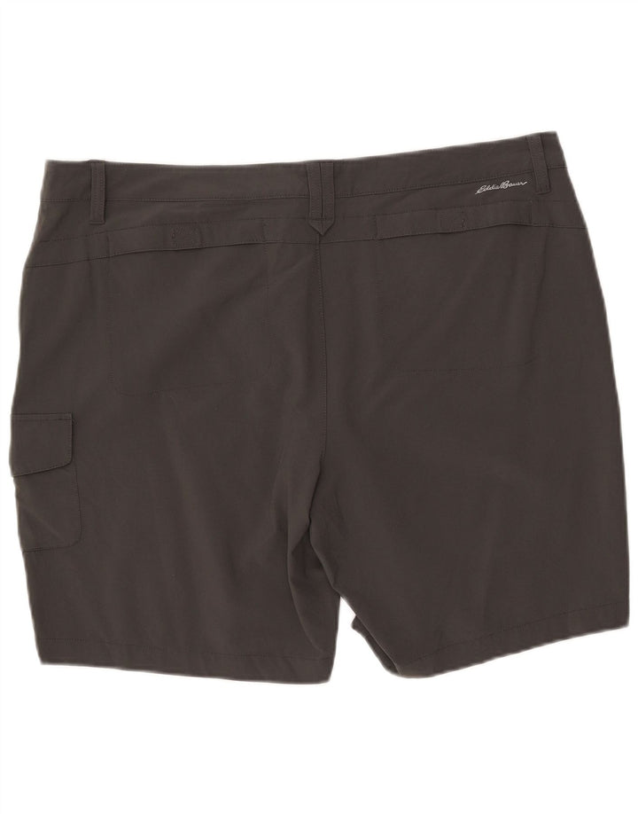 Eddie Bauer Womens Cargo Shorts US 18 2XL W40 Grey Polyester