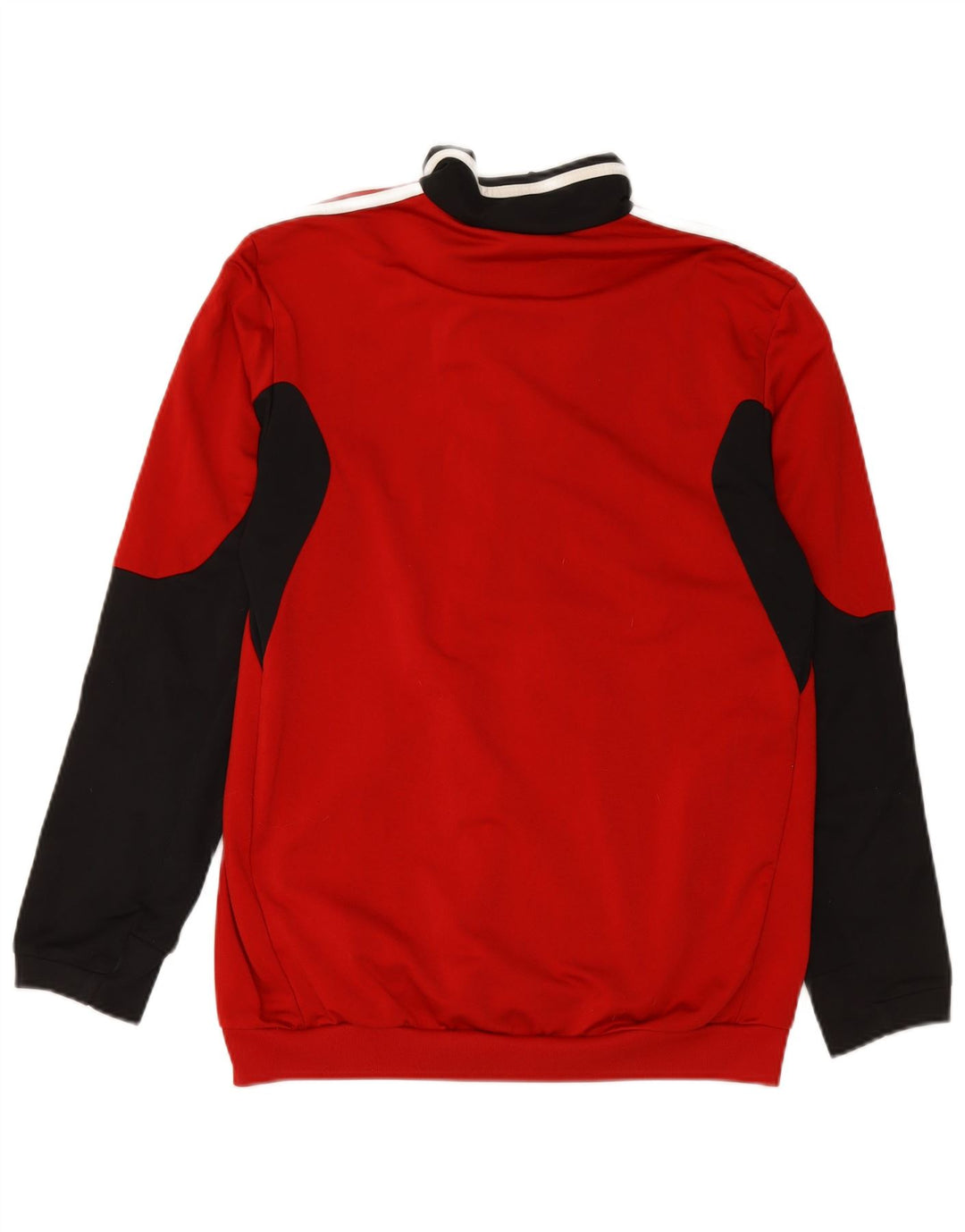 ADIDAS Mens Tracksuit Top UK 38/40 Medium Red Colourblock Polyester
