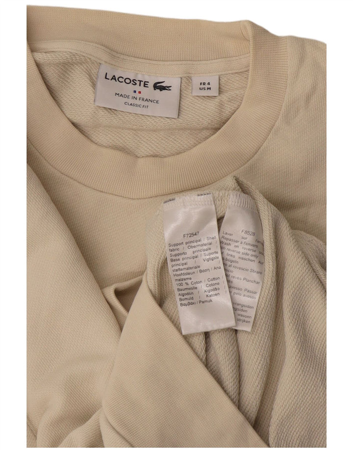 Мужской свитшот Lacoste Classic Fit с рисунком, размер 4, средний бежевый