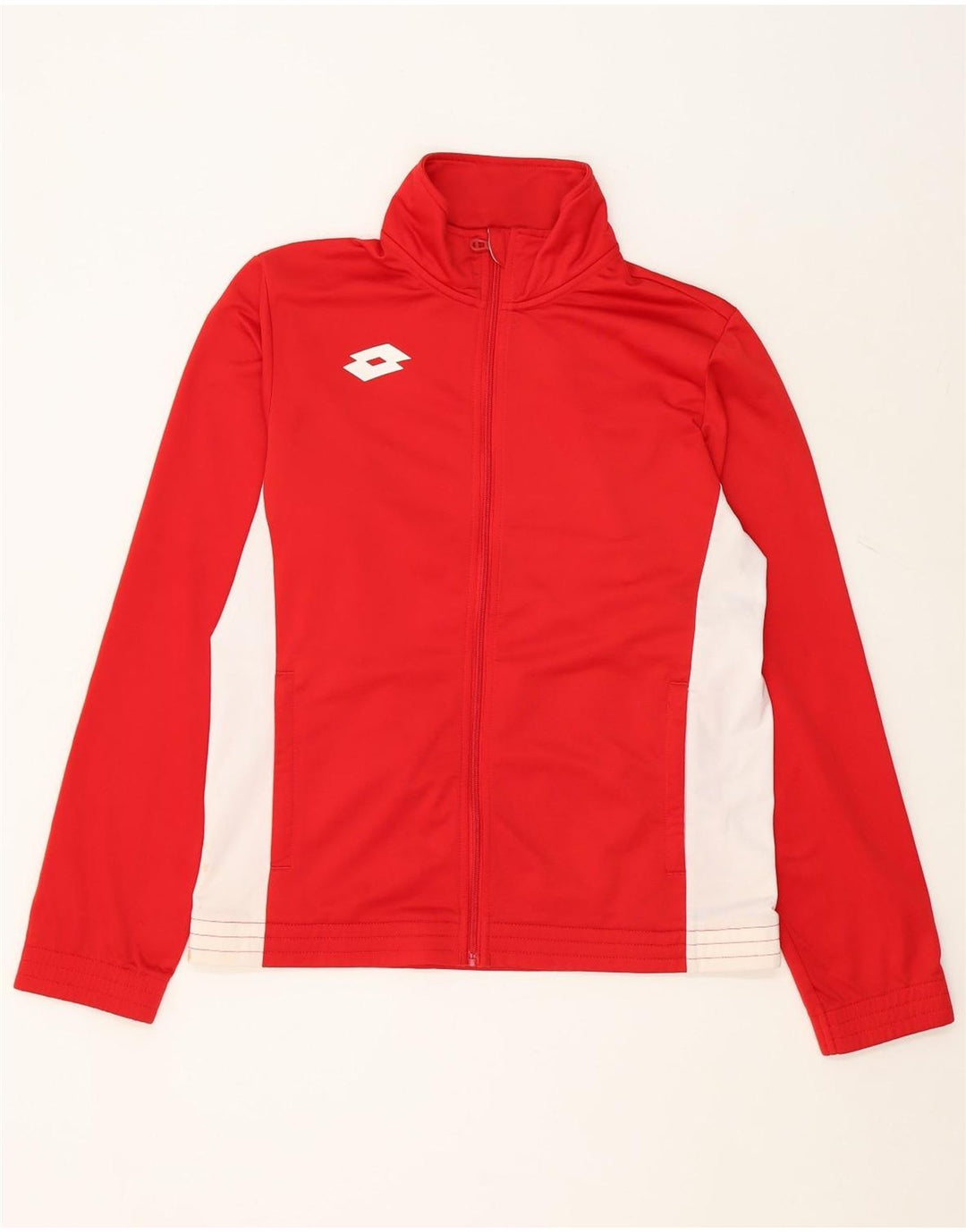 LOTTO Mens Tracksuit Top Jacket Medium Red Colourblock Vintage Lotto and Second-Hand Lotto from Messina Hembry 