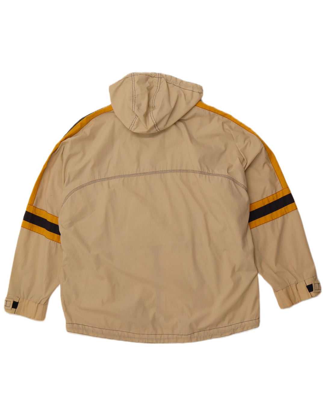 ASTROLABIO Мужская куртка-дождевик с капюшоном IT 50, большая зеленая, хлопок с цветными блоками