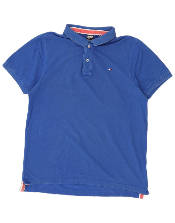 Мужская рубашка-поло Tommy Hilfiger 2XL, синяя, хлопок