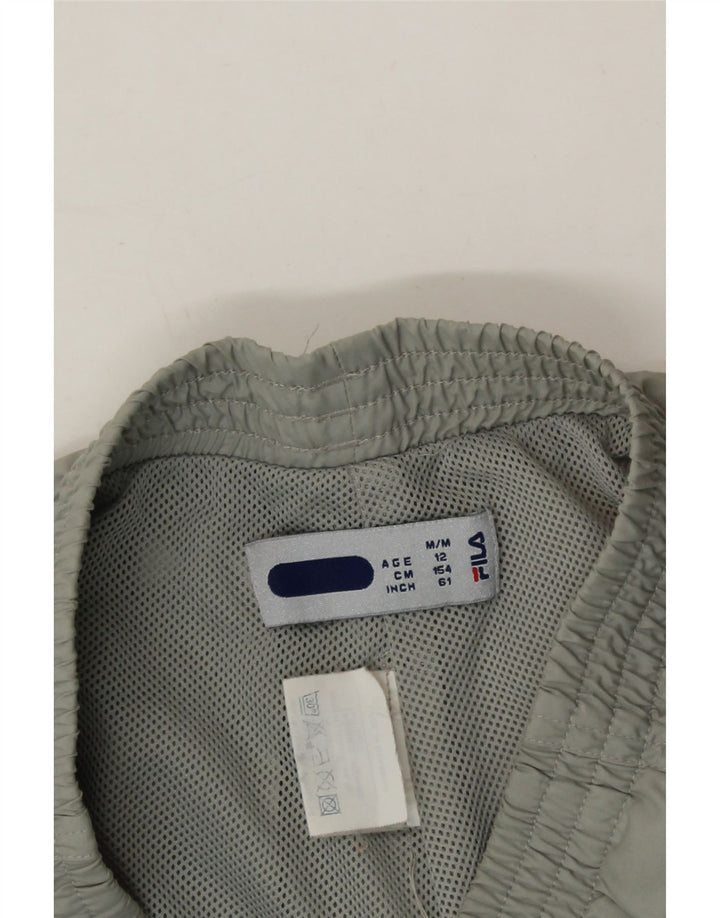 FILA Boys Tracksuit Trousers 11-12 Years  Grey Polyester Vintage Fila and Second-Hand Fila from Messina Hembry 