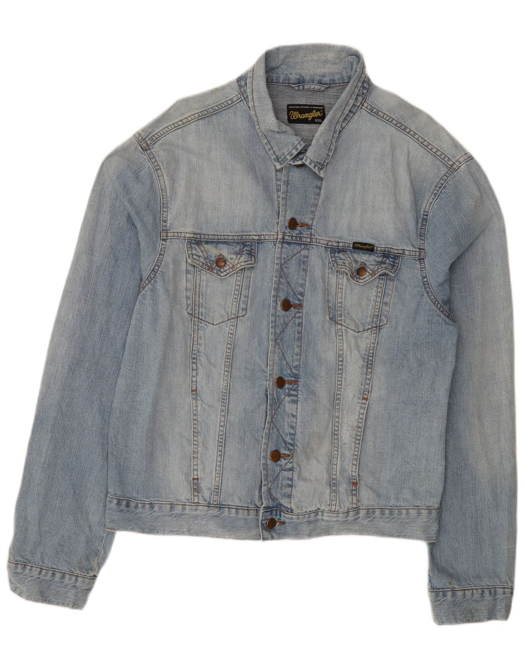 Мужская джинсовая куртка Wrangler UK 44 2XL, синяя, хлопок