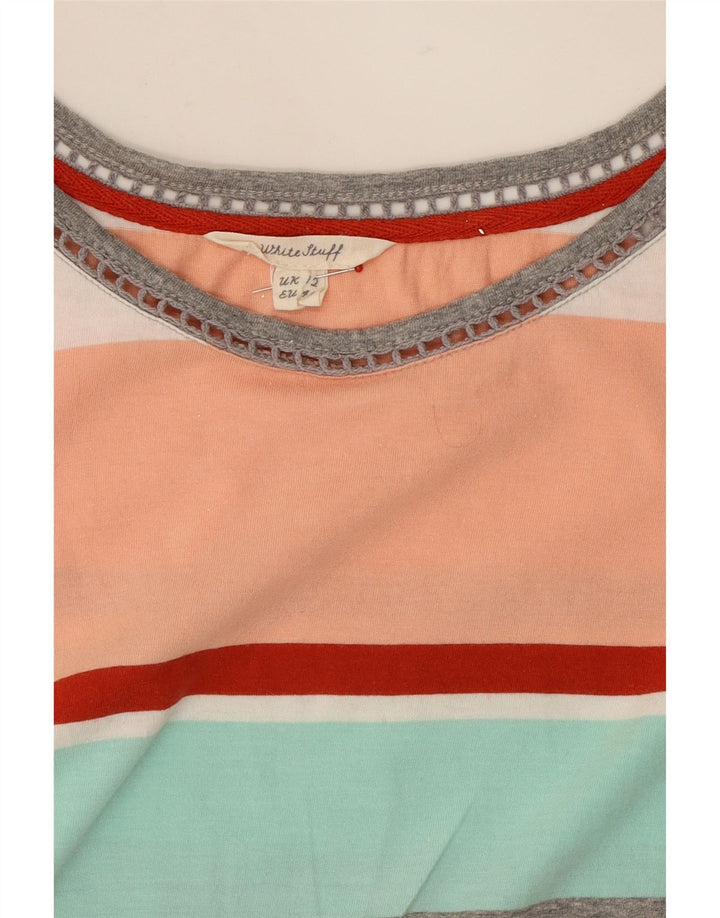 WHITE STUFF Womens T-Shirt Dress UK 12 Medium Multicoloured Striped Vintage White Stuff and Second-Hand White Stuff from Messina Hembry 