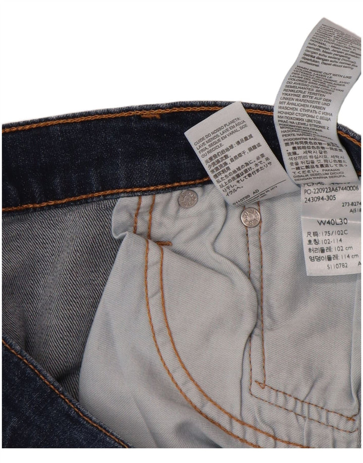 Мужские прямые джинсы LEVI'S 514 W40 L30 темно-синие, хлопок