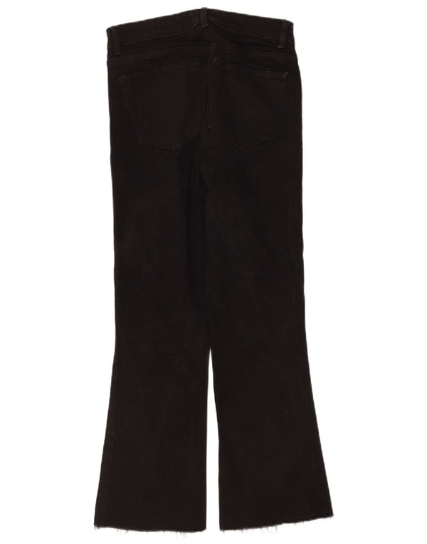 Женские расклешенные джинсы Zara EU 38, маленькие W28 L26, черный хлопок