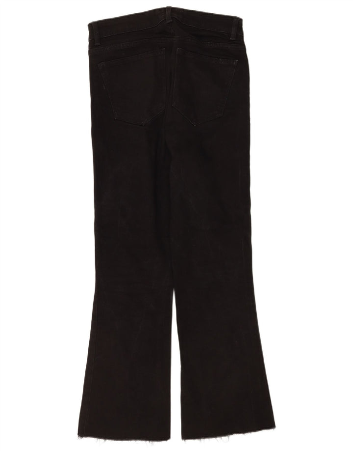Женские расклешенные джинсы Zara EU 38, маленькие W28 L26, черный хлопок