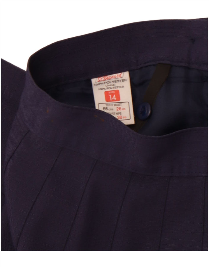 СТ. BERNARD Женская юбка-трапеция с высокой талией UK 14 Medium W28 Темно-синий