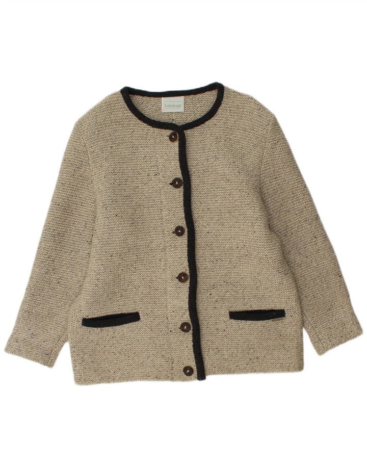 Женский кардиган Lindbergh IT 48 XL Серый в крапинку из натуральной шерсти