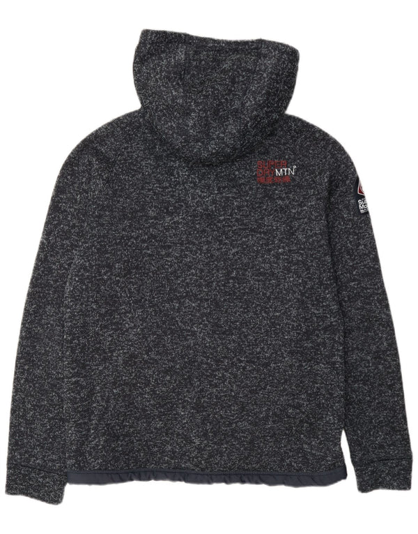 Superdry Мужская спортивная куртка с капюшоном, большая темно-синяя крапинка из полиэстера