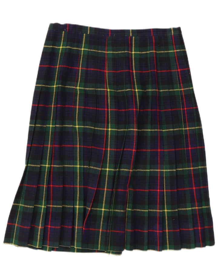 Винтажная женская юбка с запахом W32, большая темно-синяя клетка