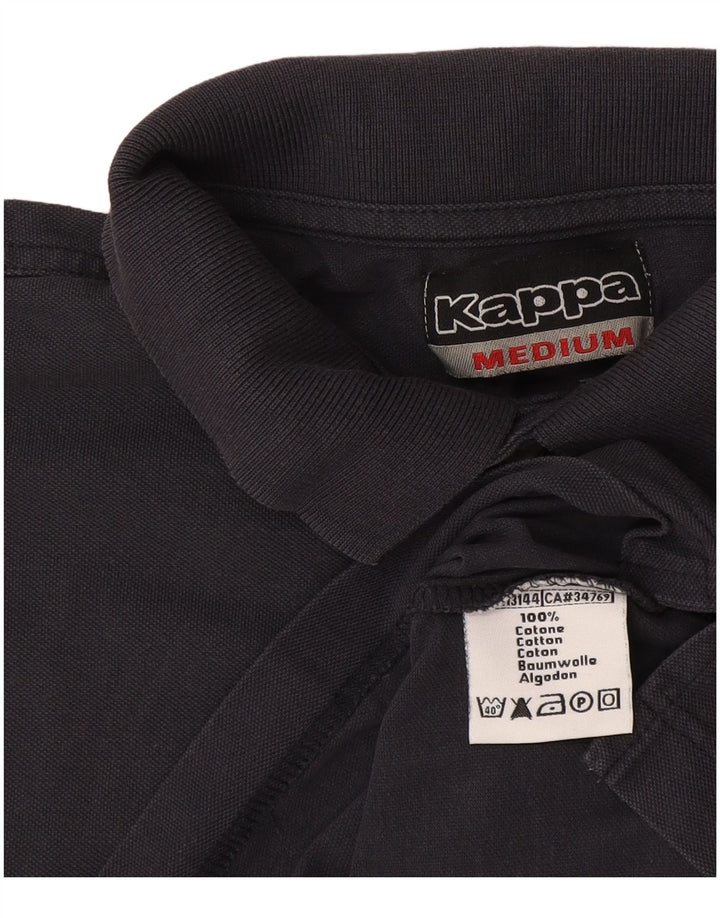 Мужская рубашка поло Kappa среднего размера, темно-синяя, хлопок