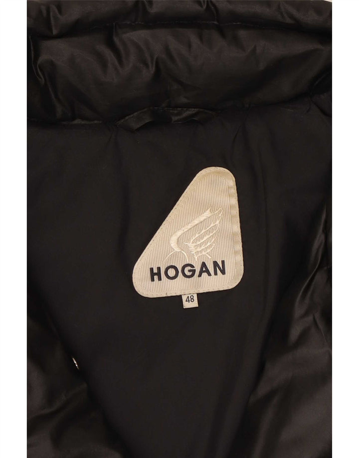 Hogan Женское Стеганое Пальто IT 48 XL Черный Полиэстер
