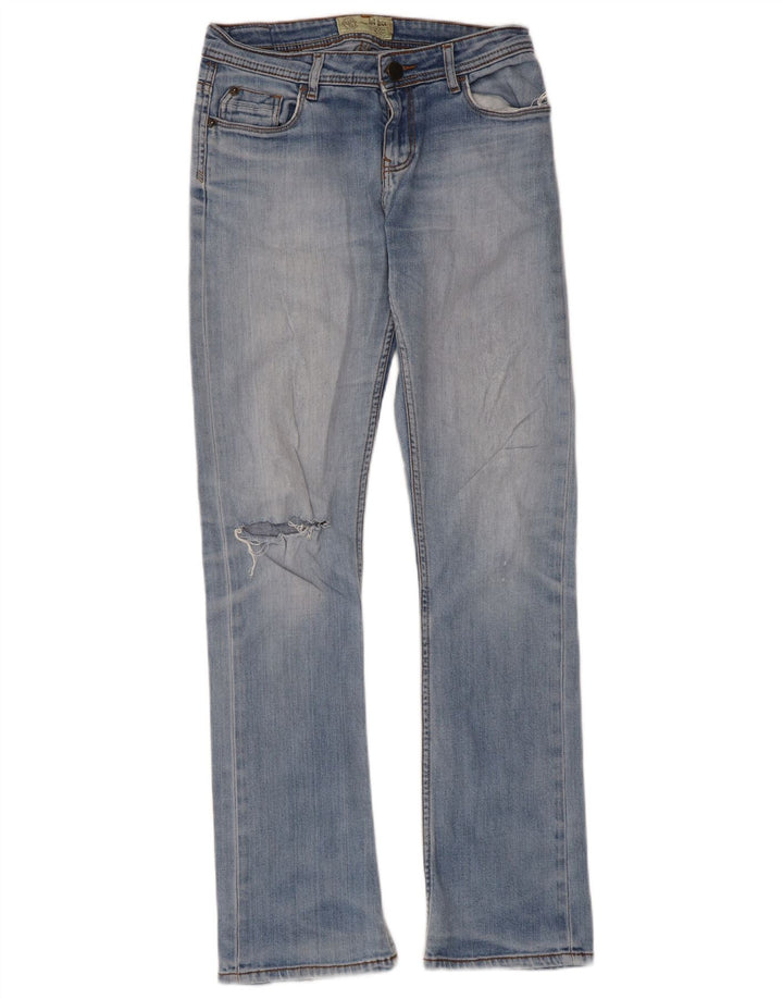 Женские потертые джинсы Fat Face Bootcut UK 8 Small W28 L30 Синие
