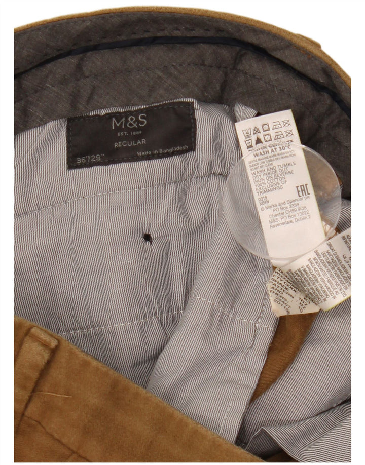 Мужские капри стандартного размера Marks & Spencer W36 L23, бежевый хлопок