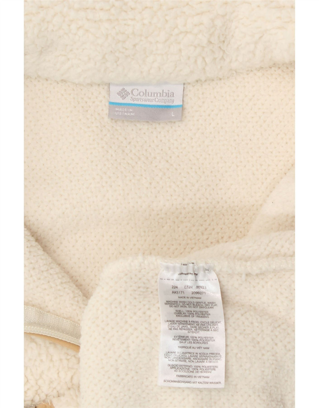 Мужская флисовая куртка Columbia UK 40, большая белая полиэстер