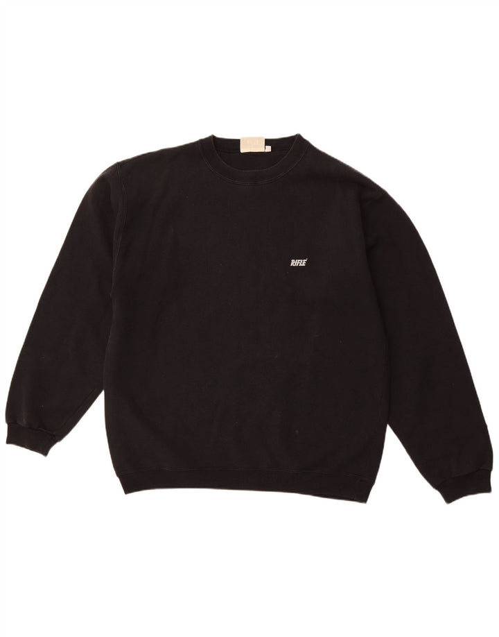 Мужской свитер RIFLE, джемпер XL, черный, хлопок