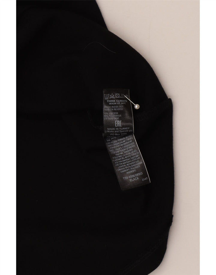 Женская мини-юбка Marks & Spencer UK 14, большая W30, черная вискоза