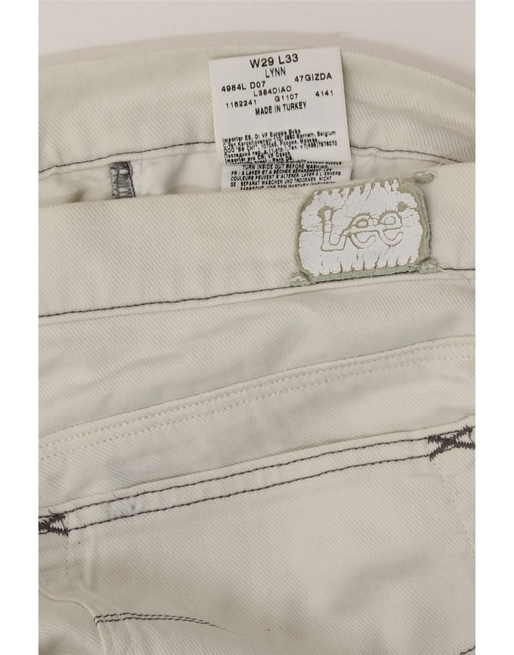 Женские джинсы Lee Lynn Slim W29 L33, белый хлопок