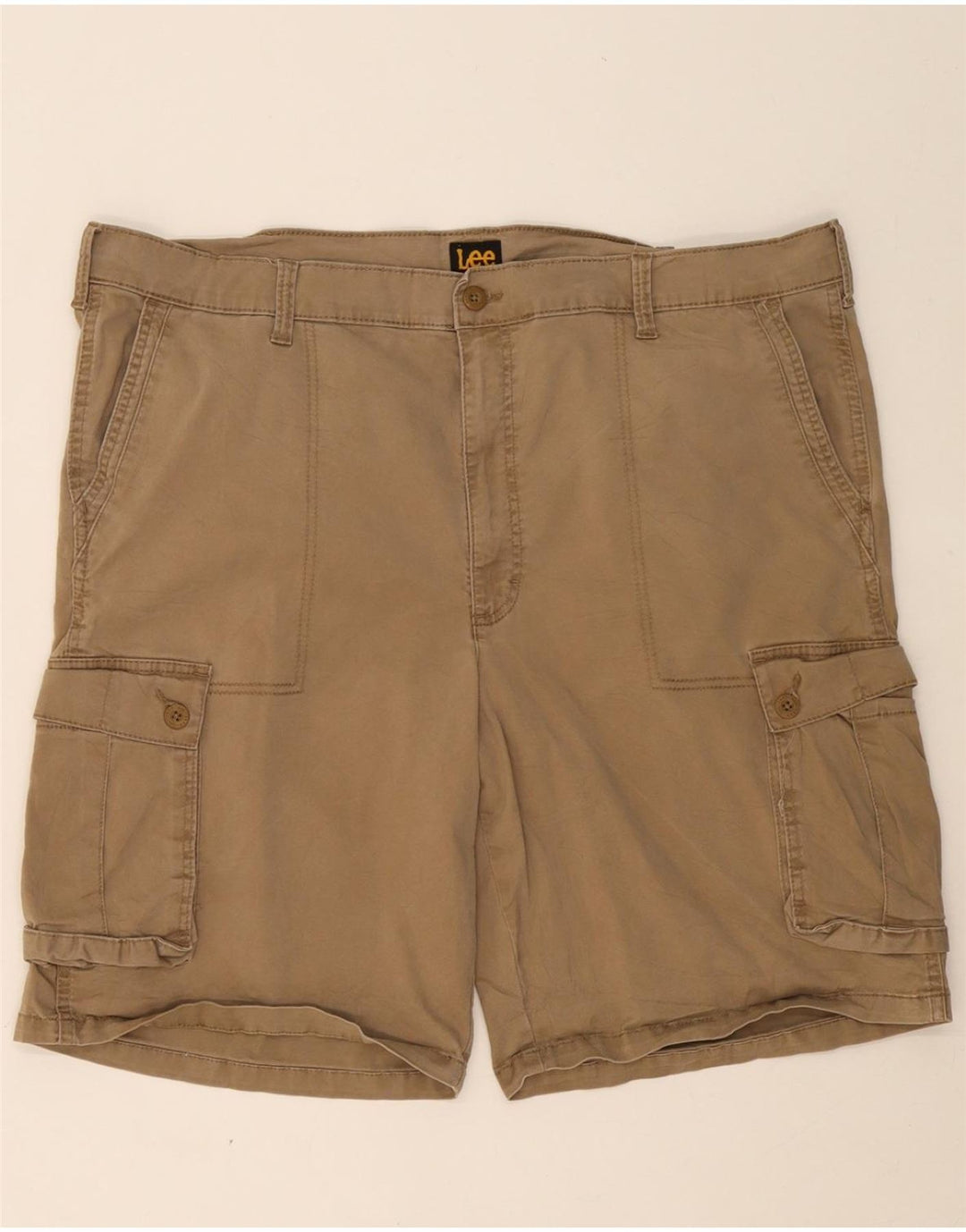 LEE Mens Cargo Shorts W44 2XL Beige Cotton Vintage Lee and Second-Hand Lee from Messina Hembry 