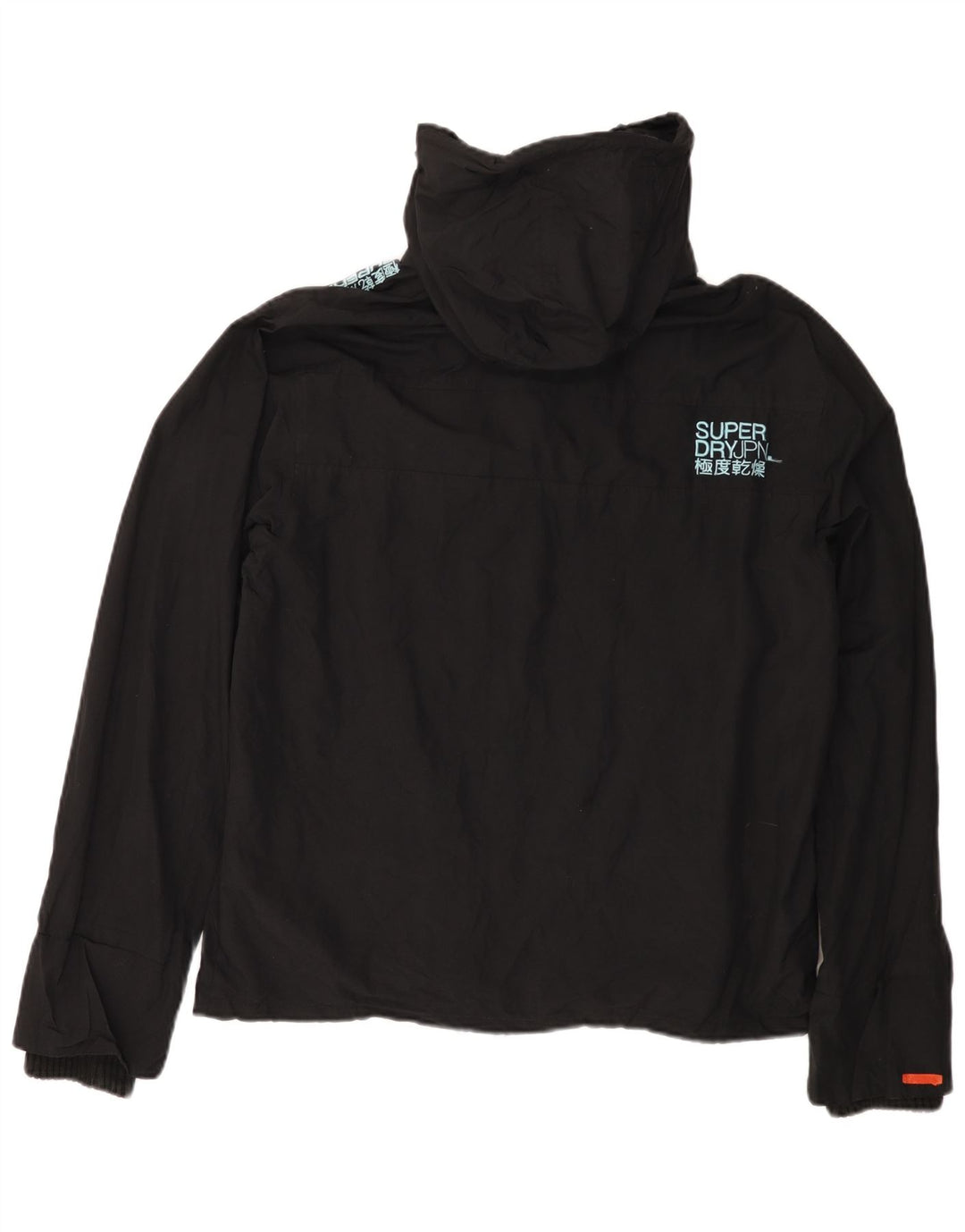 Женская дождевик с капюшоном Superdry The Windcheater UK 18 XL, черный нейлон