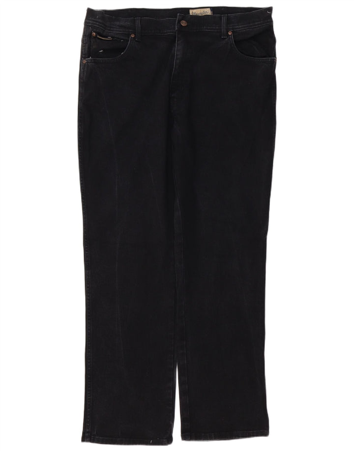 Мужские прямые джинсы WRANGLER Texas W38 L32, черный хлопок