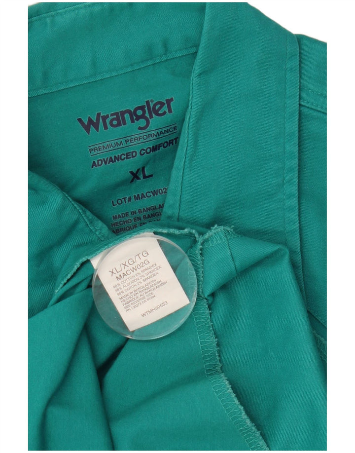 Мужская рубашка Wrangler XL, бирюзовый хлопок