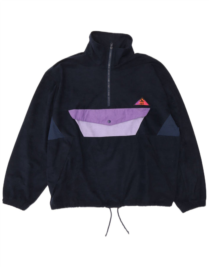 Мужская куртка-анорак Aesse UK 38, средний темно-синий с цветными блоками